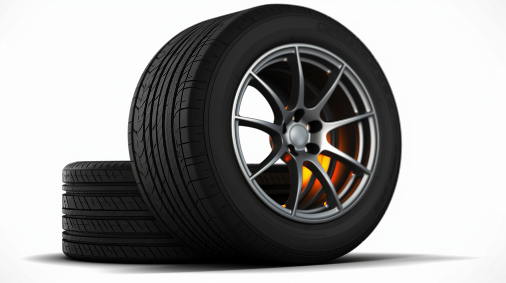 一张汽车轮胎的摄影图汽车轮胎