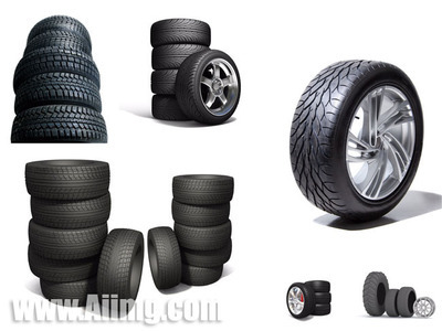 汽车轮胎高清图片 设计中的动力与质感